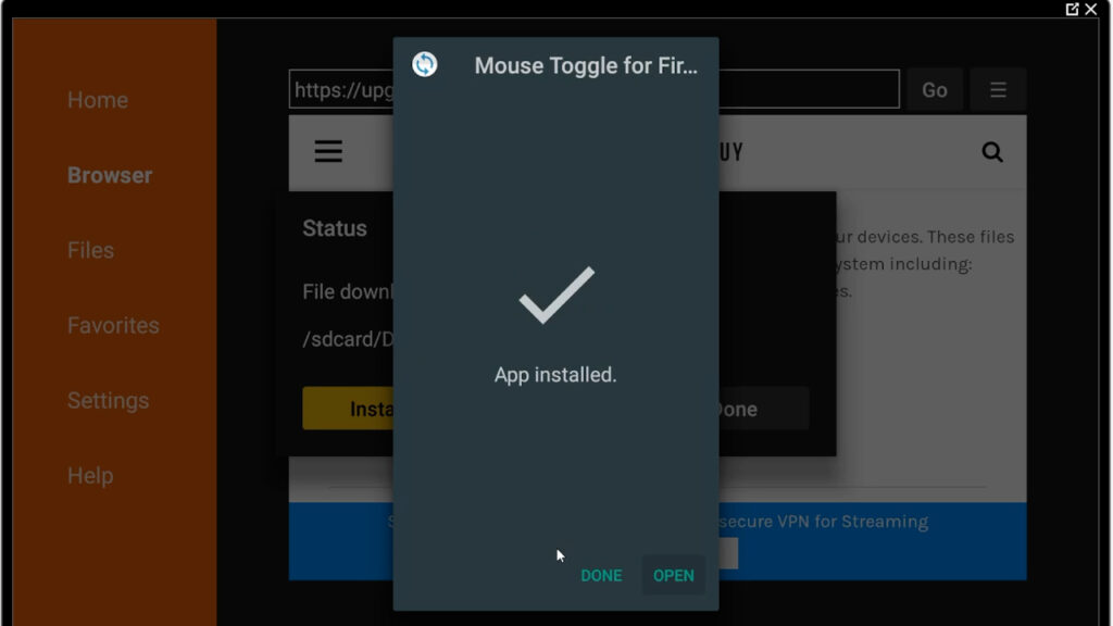 Open mouse toggle app apk